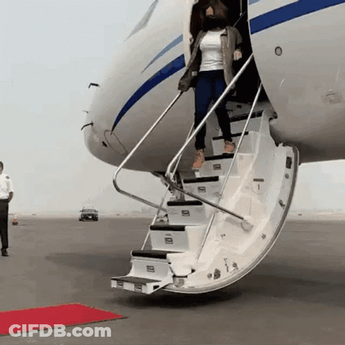 Kamala Harris Get Off The Airplane GIF