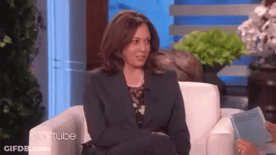 Kamala Harris In The Ellen Show GIF