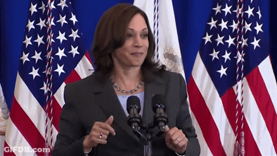 Kamala Harris Shrugs GIF