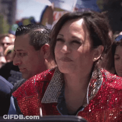 Kamala Harris Sipping Drink GIF