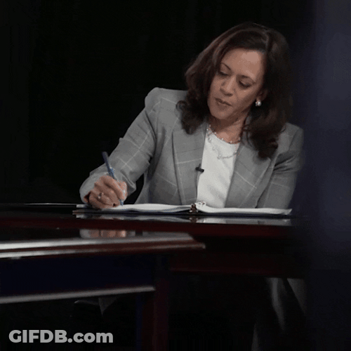 Kamala Harris Take Notes GIF