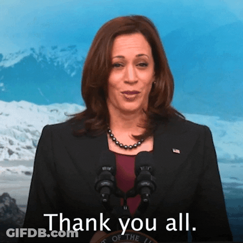 Kamala Harris Thank You All GIF