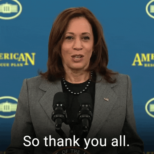 Kamala Harris Thank You All Real Mvp GIF