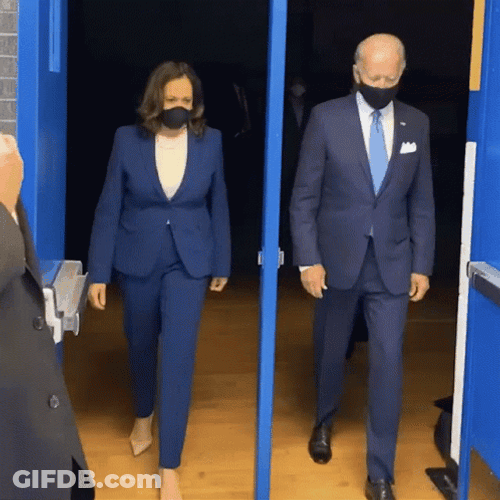 Kamala Harris Walking With Joe Biden GIF