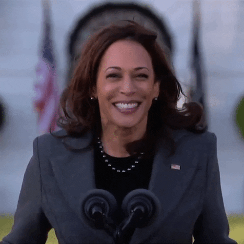 Kamala Keeps On Laughing Laugh GIF