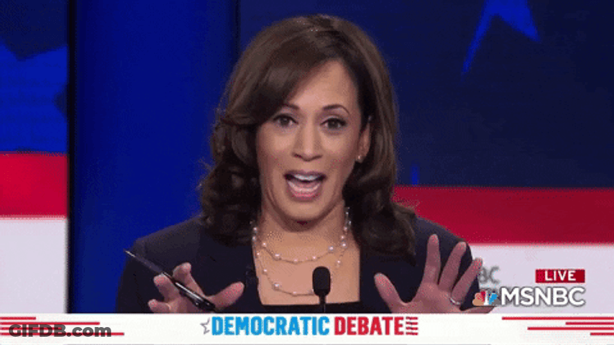 Kamala Laugh Democratic Debate GIF