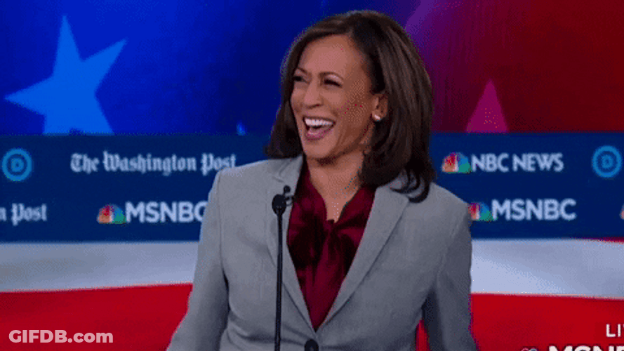 Kamala Laugh I Don't Know GIF