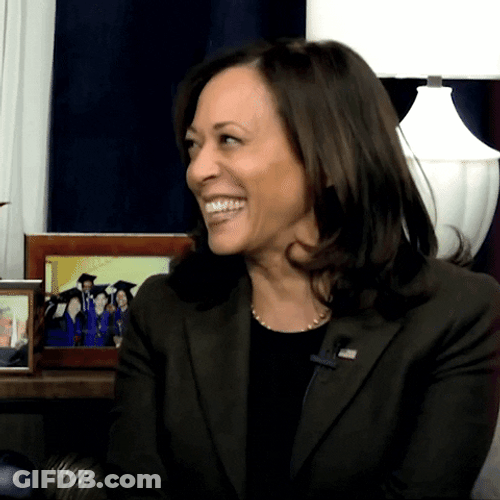 Kamala Laugh Nods GIF