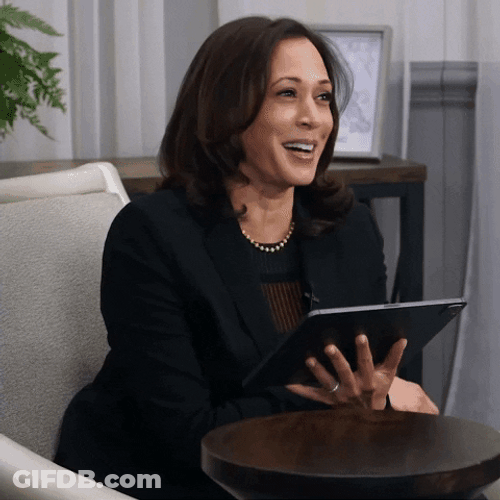 Kamala Laugh On Live Talk GIF
