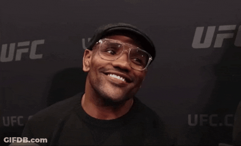 Kamaru Usman Sticking Tongue Out GIF