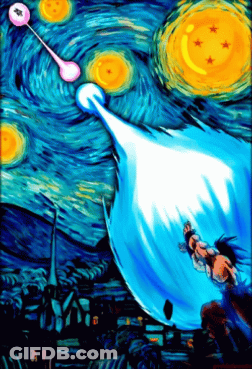 Kamehameha Wave Goku Fan Made Saturated GIF