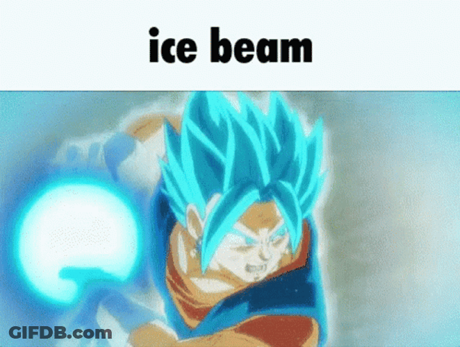 Kamehameha Wave Goku Ice Beam Blast GIF