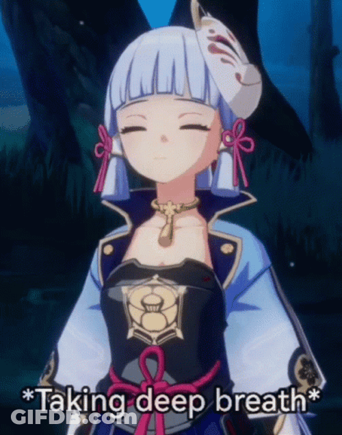 Kamisato Ayaka Deep Breathing GIF