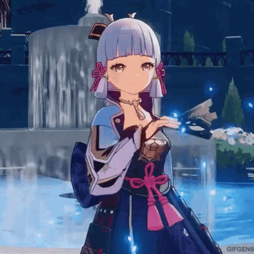 Kamisato Ayaka On The Falls GIF