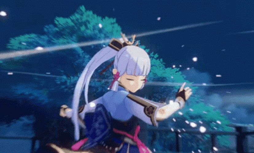 Kamisato Ayaka Ready For Battle GIF