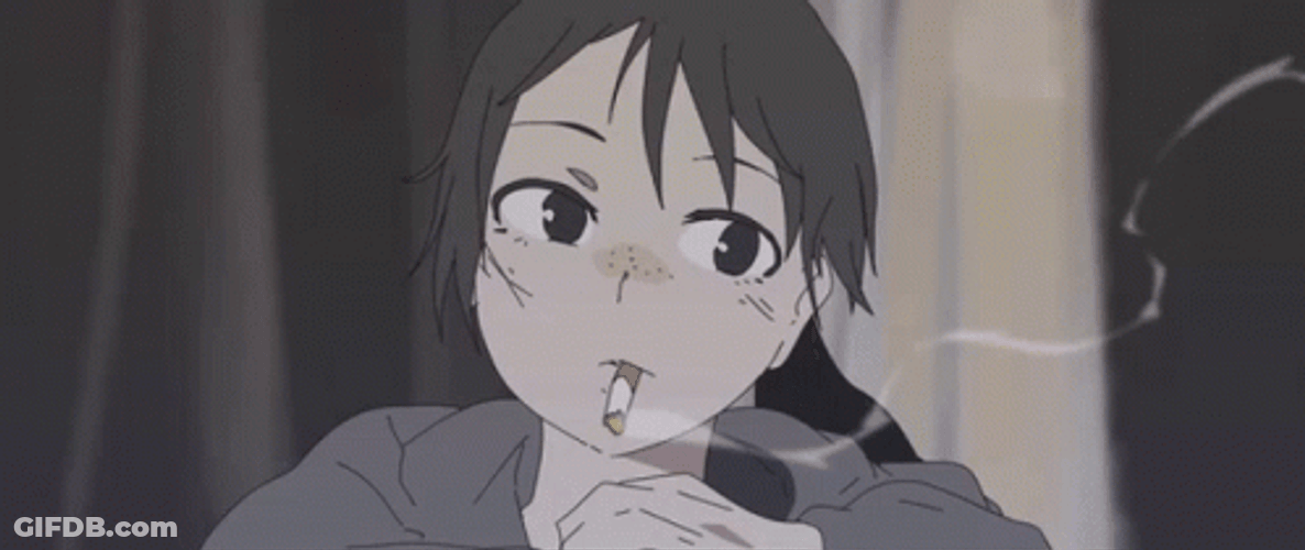 Kanamewo Smoking Animated Smoke GIF