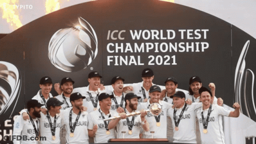 Kane Williamson NZ Cricket Trophy GIF