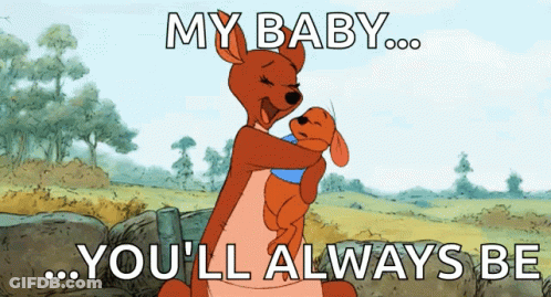 Kangaroo Holding Baby My Baby...You'll Always Be GIF