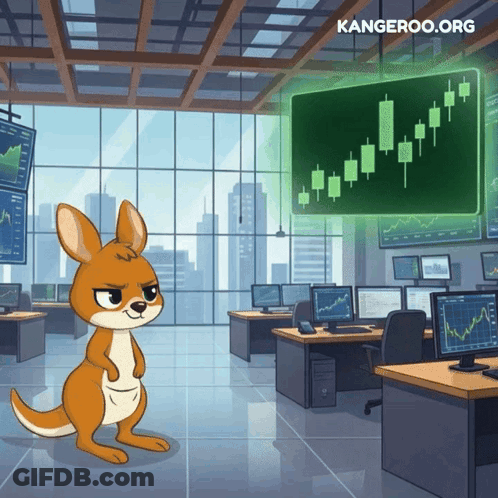 Kangaroo In Front Of Kangaroo.org Screen GIF