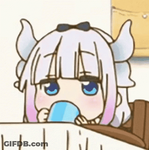Kanna Kamui Drinking GIF