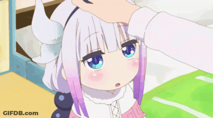 Kanna Kamui Getting Head Pat GIF
