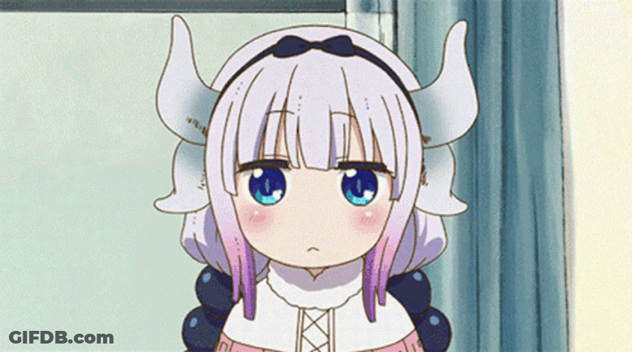 Kanna Kamui Shocked Hands Up GIF