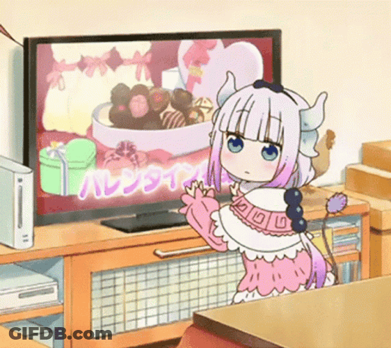 Kanna Kamui Watching Tv GIF