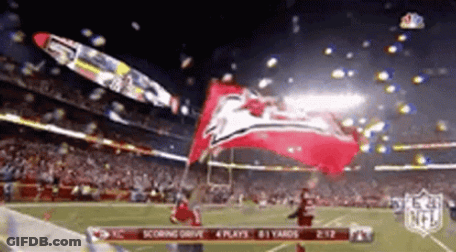 Kansas Chiefs Flag Tomahawk Chop GIF