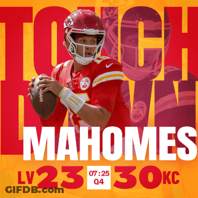Kansas City Chiefs Ad Man Holding Football GIF