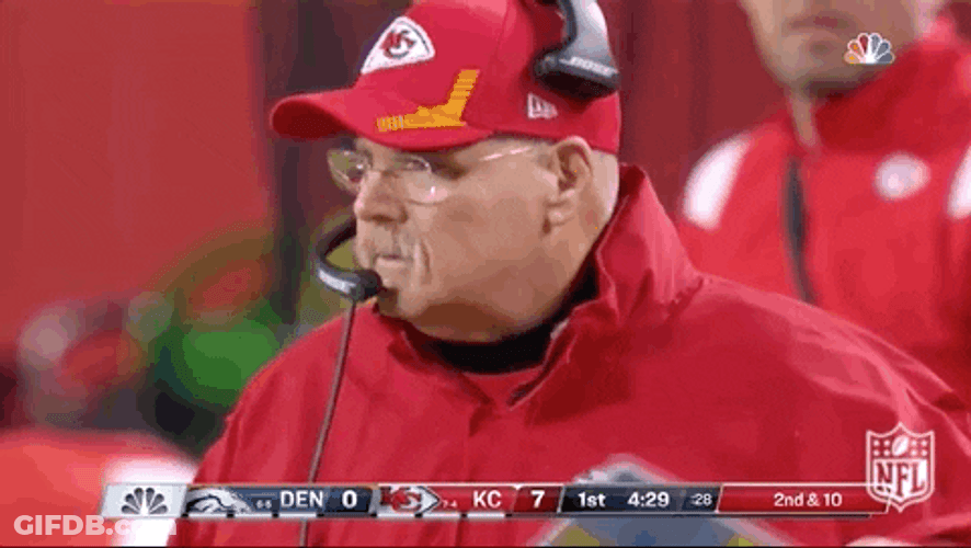 Kansas City Chiefs Andy Reid Chewing GIF