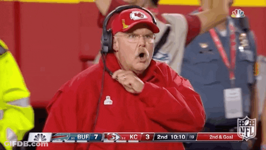 Kansas City Chiefs Coach Screaming Harrison Butker GIF
