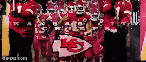 Kansas City Chiefs Football Players Walking On Field GIF