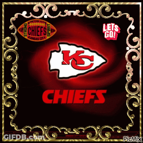 Kansas City Chiefs Gold Frame GIF