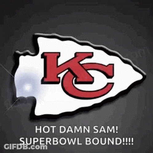 Kansas City Chiefs Logo On Black Background GIF