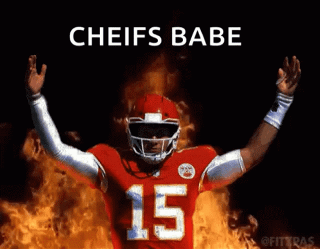 Kansas City Chiefs Mahomes Fire Poster GIF