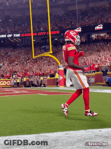 Kansas City Chiefs Player Celebrating Touchdown GIF