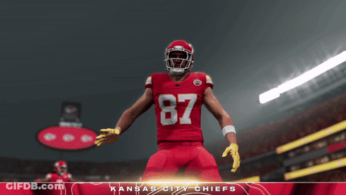 Kansas City Chiefs Player In Red Jersey GIF