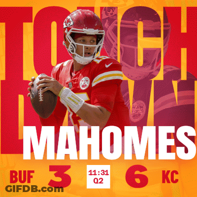 Kansas City Chiefs Poster Player Holding Football GIF
