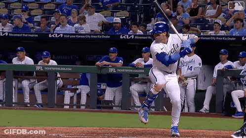 Kansas City Royals Player Swinging Bat GIF