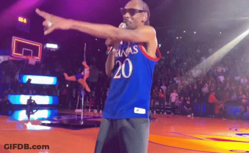 Kansas Jayhawks Rock Chalk Snoop Dogg GIF