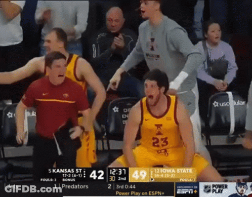 Kansas State Vs Iowa State Basketball Game GIF