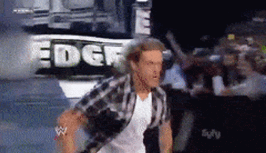 Kante WWE Edge Dives Inside Ring GIF