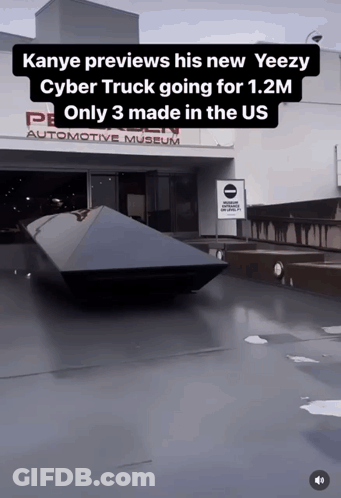 Kanye Previews New Yeezy Cybertruck Going For 1.2M Only 3 Made GIF