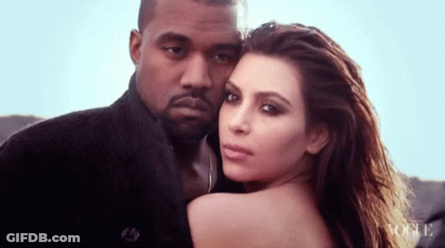 Kanye West And Kim Kardashian GIF