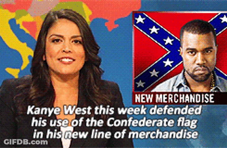 Kanye West Confederate Flag Merch News GIF
