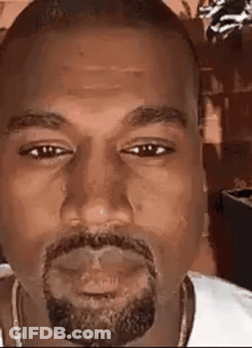 Kanye West Face Blank Stare GIF