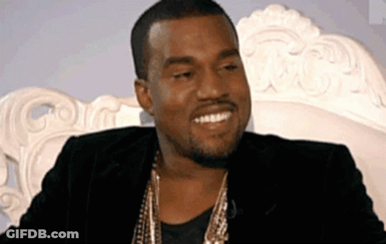 Kanye West Fake Laugh GIF