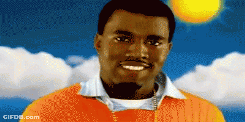 Kanye West Genuine Smile GIF