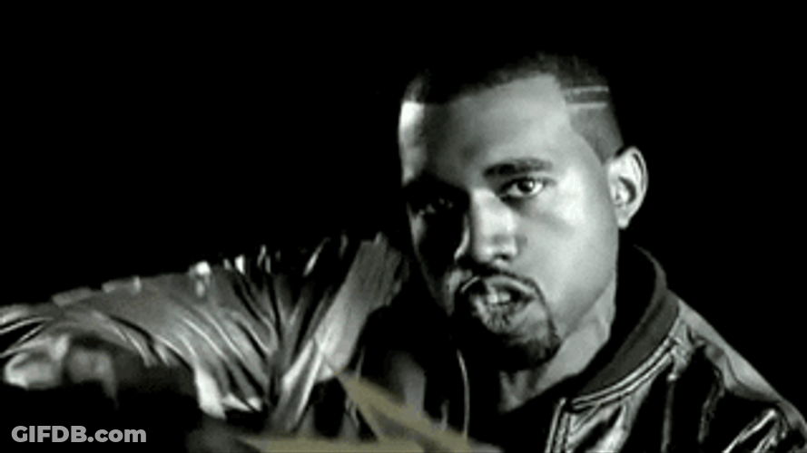 Kanye West Making It Rain Dollar GIF