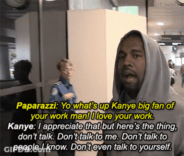 Kanye West Rude Interview GIF